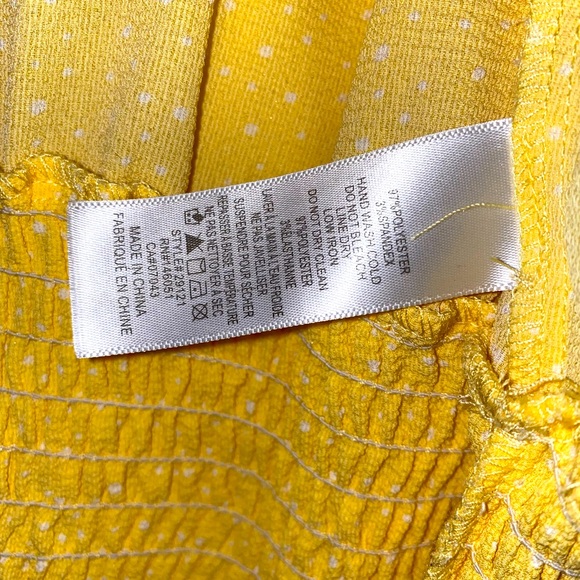 Monteau yellow and white polka dots blouse. - Picture 5 of 6